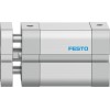 Пневмоцилиндр 25x20 мм Festo ADNGF-25-20-P-A двустороннего действия компактный