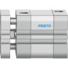 Пневмоцилиндр 32x10 мм Festo ADNGF-32-10-P-A двустороннего действия компактный