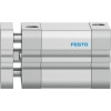 Пневмоцилиндр 32x25 мм Festo ADNGF-32-25-P-A двустороннего действия компактный