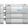 Пневмоцилиндр 40x20 мм Festo ADNGF-40-20-PPS-A двустороннего действия компактный