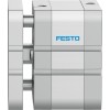 Пневмоцилиндр 80x10 мм Festo ADNGF-80-10-PPS-A двустороннего действия компактный
