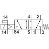 Распределитель электромагнитный 5/2 Festo VUVG-B10-M52-MZT-F-1P3