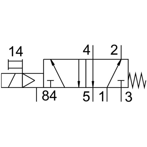 Распределитель электромагнитный 5/2 Festo MVH-5-1/4-B