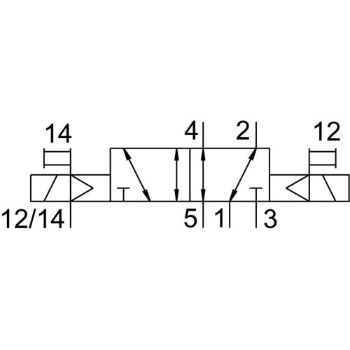 Распределитель электромагнитный 5/2 Festo VUVG-L10-B52-ZT-M5-1P3