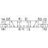 Распределитель электромагнитный 5/3 Н.З. Festo MN1H-5/3G-D-2-S-C