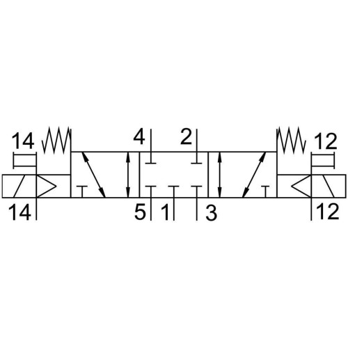 Распределитель электромагнитный 5/3 Н.З. Festo MN1H-5/3G-D-2-S-C