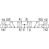 Распределитель электромагнитный 5/3 Festo MN1H-5/3B-D-3-S-C