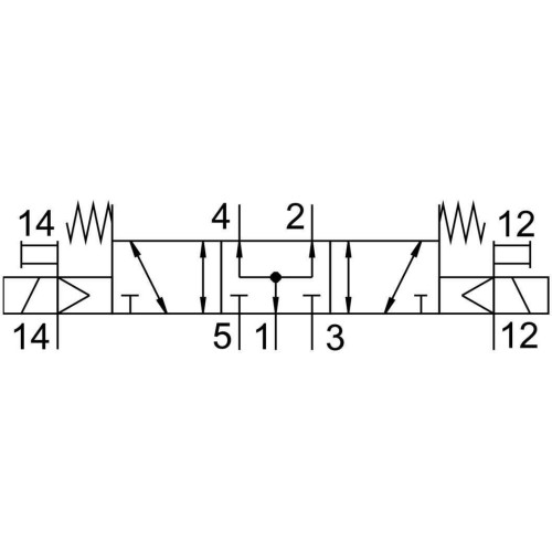 Распределитель электромагнитный 5/3 Festo MN1H-5/3B-D-3-S-C