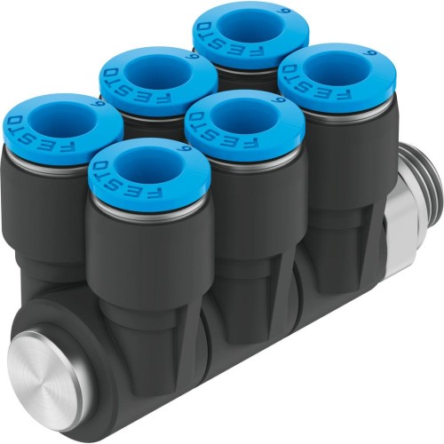 Коллектор цанговый поворотный Festo QSLV6-G3/8-8 186258