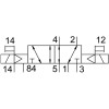 Распределитель электромагнитный 5/2 Festo VUVG-B10-B52-ZT-F-1T1L-EX2C