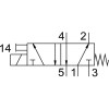 Распределитель электромагнитный 5/2 Festo MHA2-MS1H-5/2-2