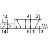 Распределитель электромагнитный 5/2 Festo MN1H-5/2-D-2-FR-S-C