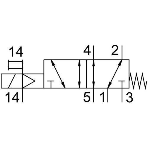 Распределитель электромагнитный 5/2 Festo MN1H-5/2-D-2-FR-S-C
