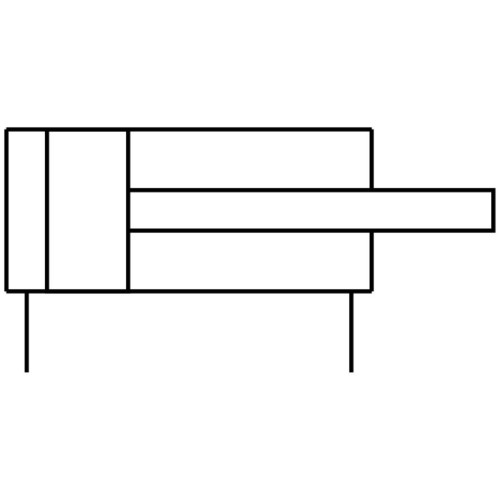 Пневмоцилиндр 10x5 мм Festo ADN-S-10-5-A двустороннего действия компактный