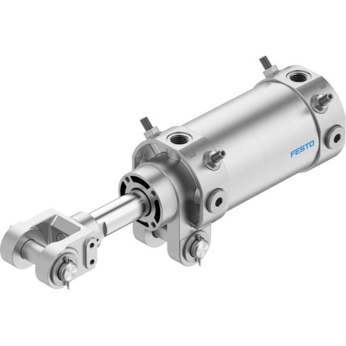 Пневмоцилиндр 80x75 мм на шарнирах Festo DW-80-75-Y-AB-G 565804 круглый двустороннего действия