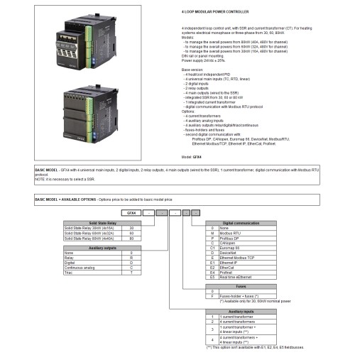 Контроллер Gefran F034226-GFX4-80-0-4-0-M