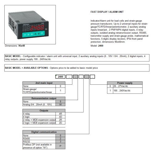 Индикатор Gefran F052315-2400-1-0-4D-0-1