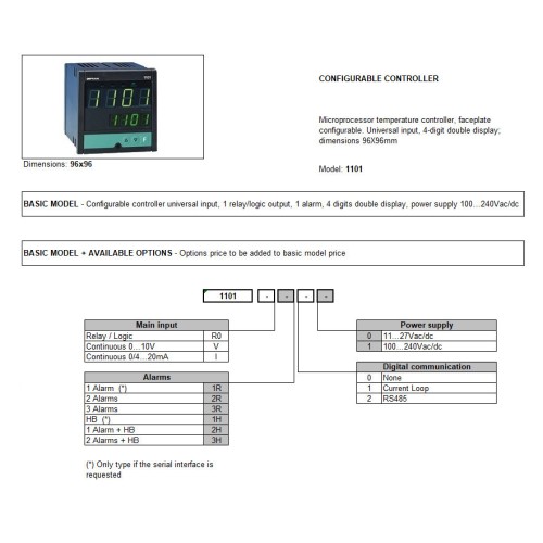 Регулятор Gefran F000026-1101-R0-2R-0-1