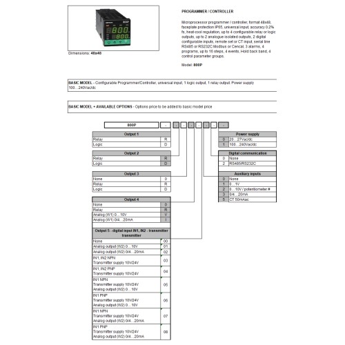 Регулятор Gefran F001304-800P-RRR0-03000-000
