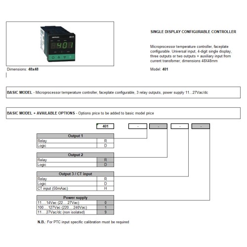 Регулятор Gefran F000048-401-DRR-1