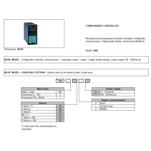 Регулятор Gefran F000022-1000-I-1R-0-1