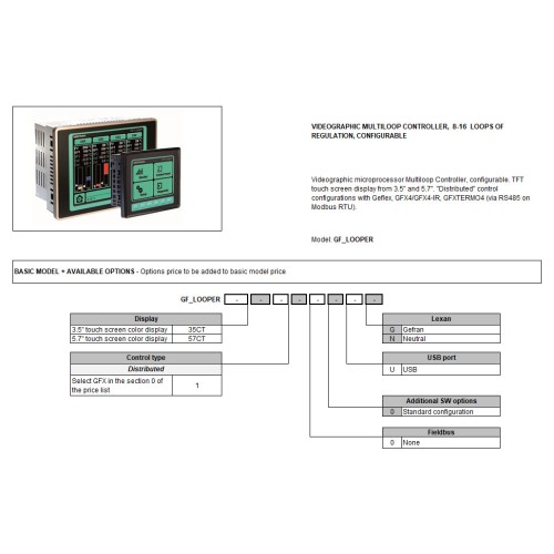 Регулятор Gefran F046913-GF_LOOPER 57CT-LX0-1-0-0-0-U-G