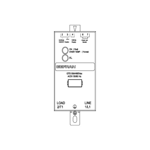 Реле с радиатором Gefran F075616-GTS-50/48-D-3 (480V/50A)