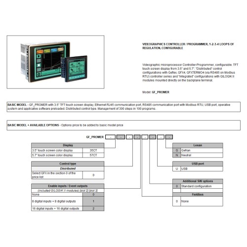 Регулятор Gefran F046178-GF_PROMER 35CT-LX0-0-1-0-0-U-G