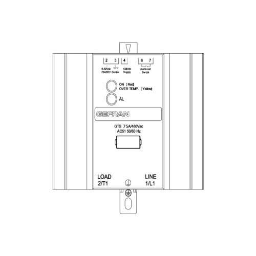 Реле с радиатором Gefran F068352-GTS-75/48-D-2 (480V/75A)