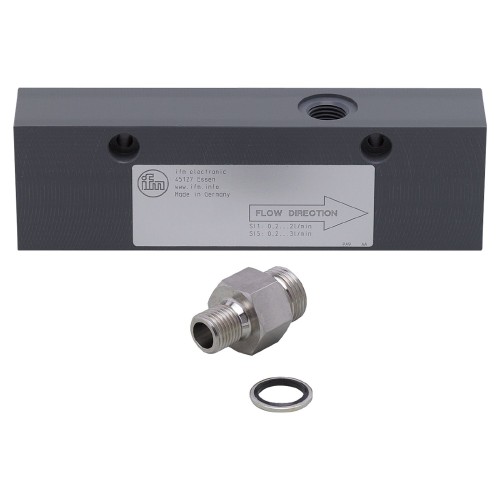 Технологический адаптер для небольших объемных расходов IFM ADAPTBLOCK D16 G1/2 PVC E40182