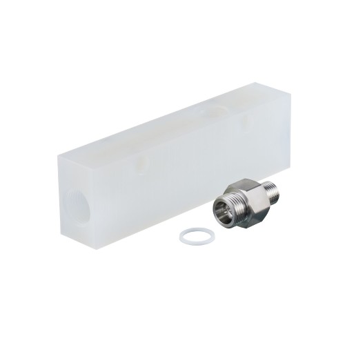Технологический адаптер для небольших объемных расходов IFM ADAPTBLOCK D16 G1/2 PP E40461