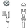 Соединительный кабель Leuze KSS GB-M12-8W-RJ45-A-P7-050