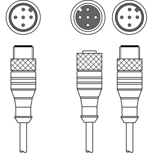 Соединительный кабель Leuze K-YCN M12A-5m-M12A-S-PUR