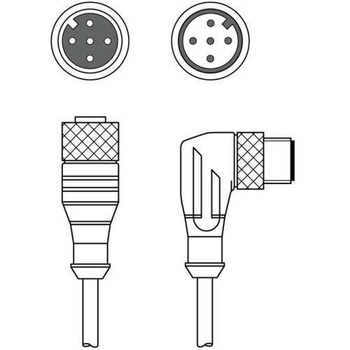 Соединительный кабель Leuze KDS S-M12-5A-M12-5W-P1-010
