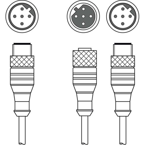 Соединительный кабель Leuze K-YPB M12A-5m-M12A-S-PUR