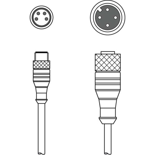 Соединительный кабель Leuze K-DS M12A-M8A-4P-0,3m-PVC