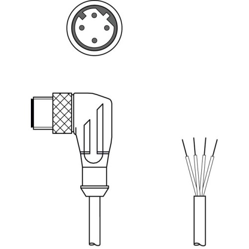 Соединительный кабель Leuze KS ET-M12-4W-P7-050