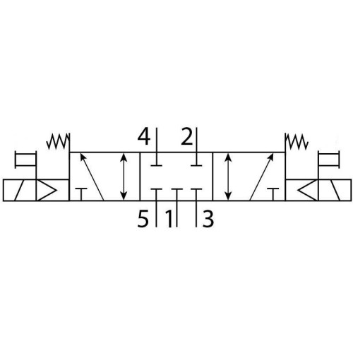 Пневмораспределитель электромагнитный NBPT 5/3 4V130C-M5-DC24V-1