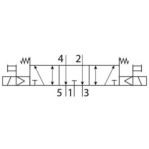 Пневмораспределитель электромагнитный NBPT 5/3 4V130E-06-AC220V