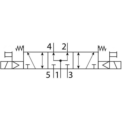 Пневмораспределитель электромагнитный NBPT 5/3 4V130P-06-AC24V