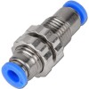 Фитинг прямой цанговый с обратным клапаном SNS KCM-10