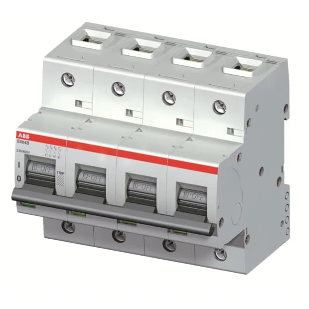 Автоматический выключатель ABB S804B-C40, 40 А, 4P, 6 кА 2CCS814001R0404