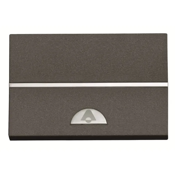 Кнопка однополюсная ABB N2304 AN с символом колокольчика, 3M, антрацитовая 2CLA230400N1802