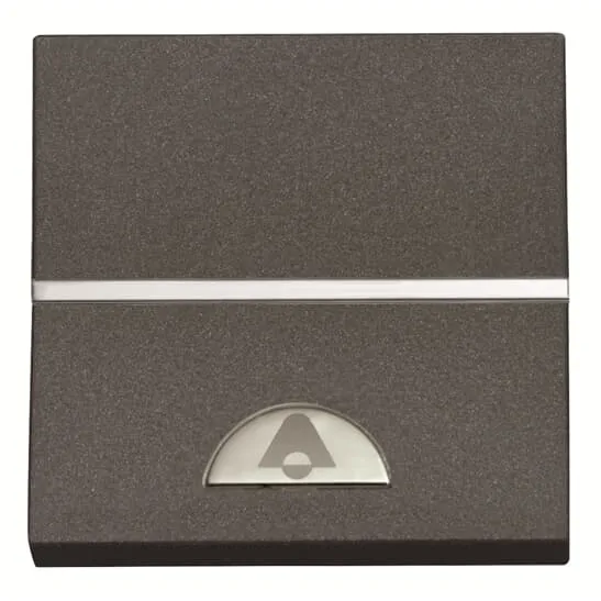 Кнопка одноклавишная с символом колокольчика ABB N2204 AN, SP - 2M, антрацит 2CLA220400N1802