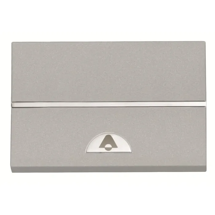 Кнопка однополюсная ABB N2304 PL с символом колокольчика, 3M, серебристая 2CLA230400N1302
