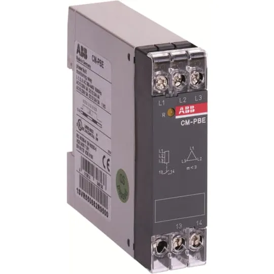 Реле контроля обрыва фазы ABB CM-PBE, 1НО, 380–440 В AC 1SVR550882R9500
