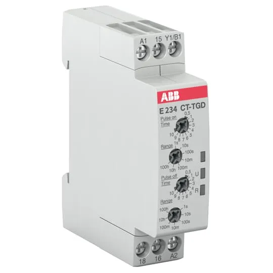 Реле времени ABB CT-TGD.12, генератор импульсов, 1з/о, 24-240 В переменного тока, 24-48 В постоянного тока 1SVR500160R0000
