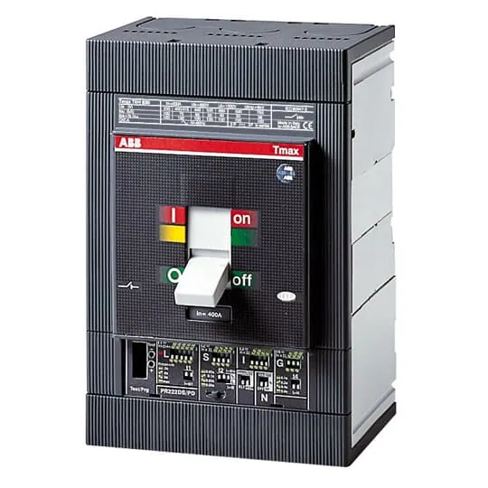 Автоматический выключатель ABB T5 630А, с регулируемой уставкой, фиксированный расцепитель, 4P, электронный расцепитель 1SDA054765R1