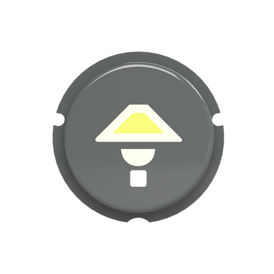 Кнопка с символом индикатора free@home серая ABB SBL-N2GR 2CLA202610N1402