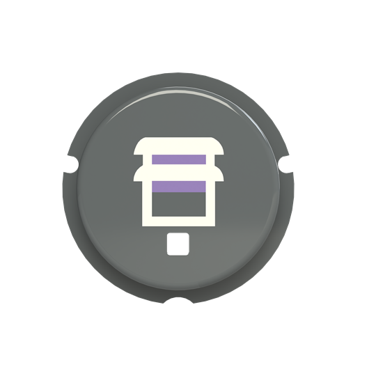 Кнопка с символом «free@home» для жалюзи серая ABB SBB-N2GR 2CLA202620N1402